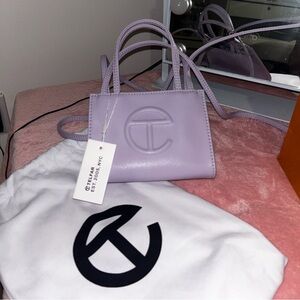 Lavendar mini Telfar shopping tote! 💜